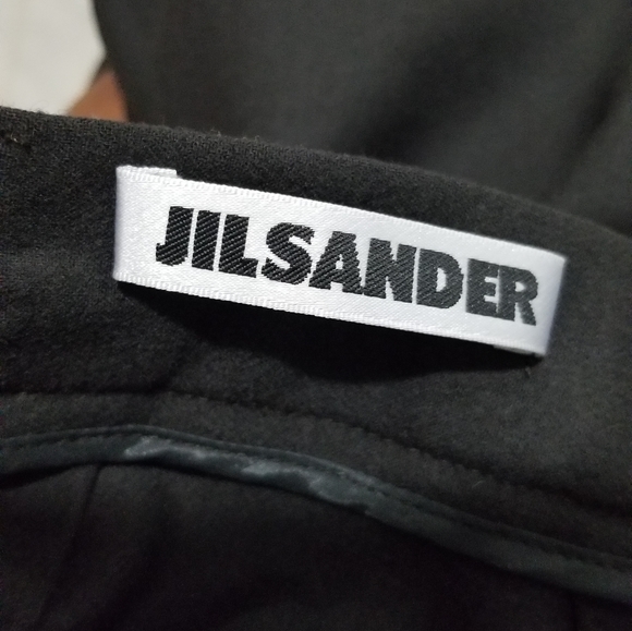 Jil Sander Grey Virgin Wool Wide Leg Pants High Rise 40 - Picture 7 of 11